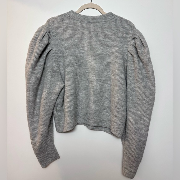 Puff Sleeve Grey Sweater - Picture 4 of 5